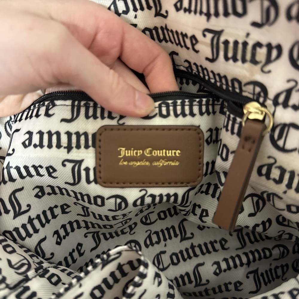 Juicy Couture Black and White Logo Print Bag